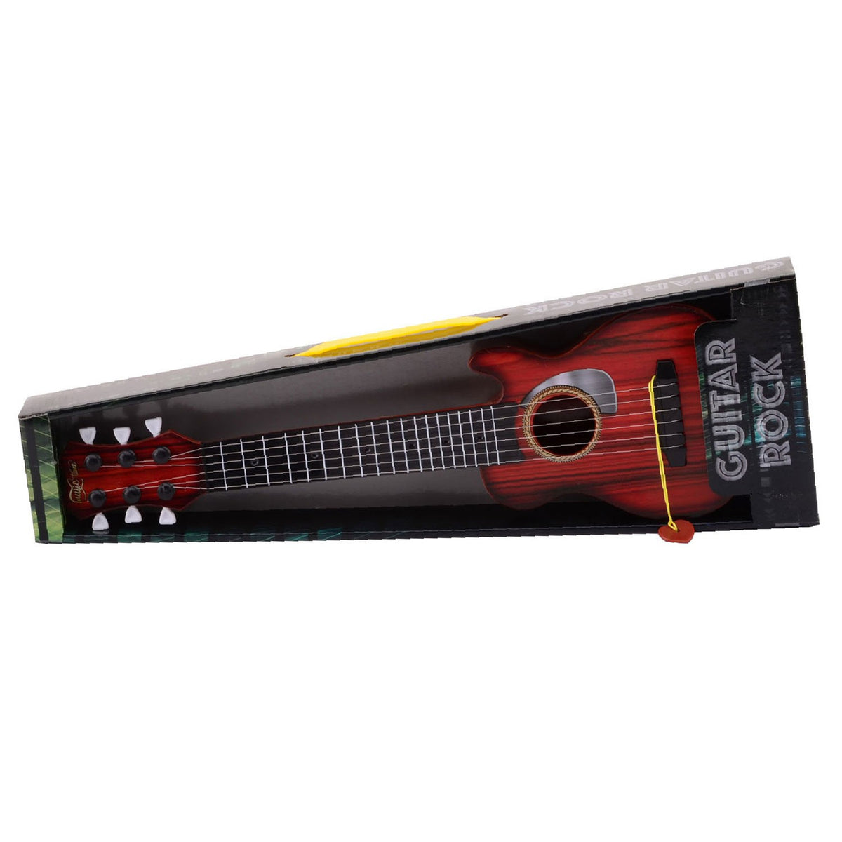 Gitaar 45cm met 6 metalen snaren bruin
