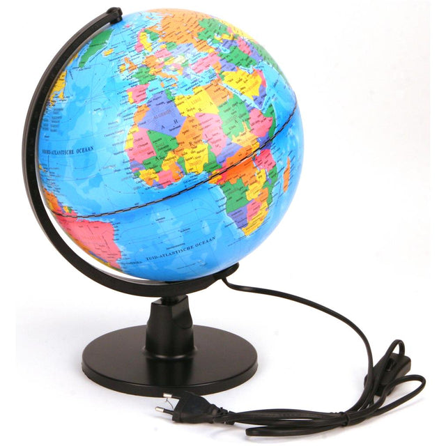 Globe wereldbol met led verlichting 25 cm