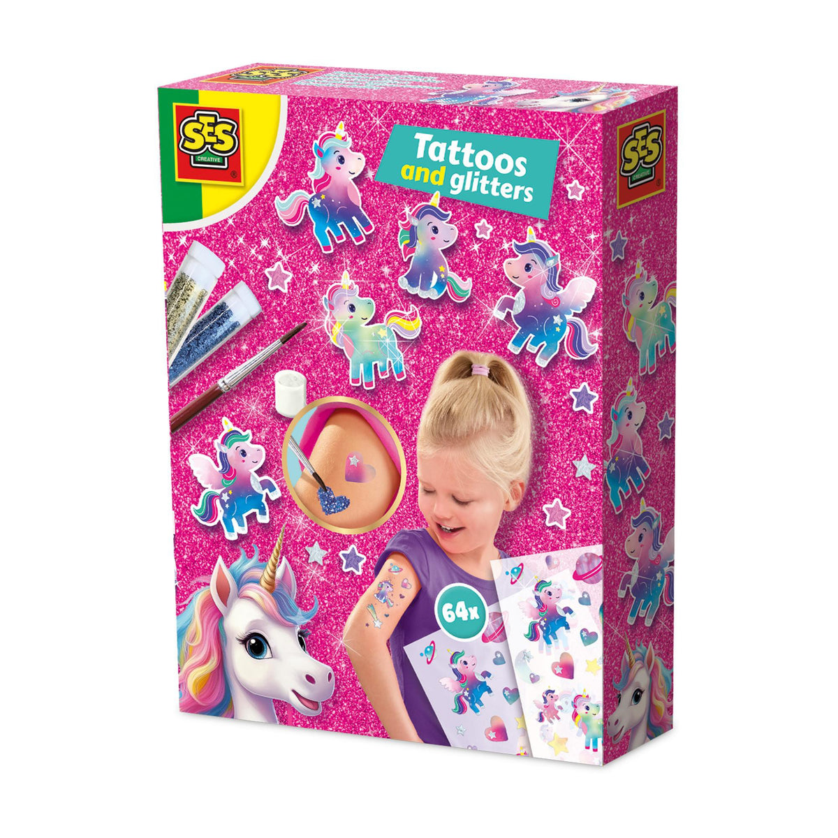 SES Unicorn - Tattoos en glitters