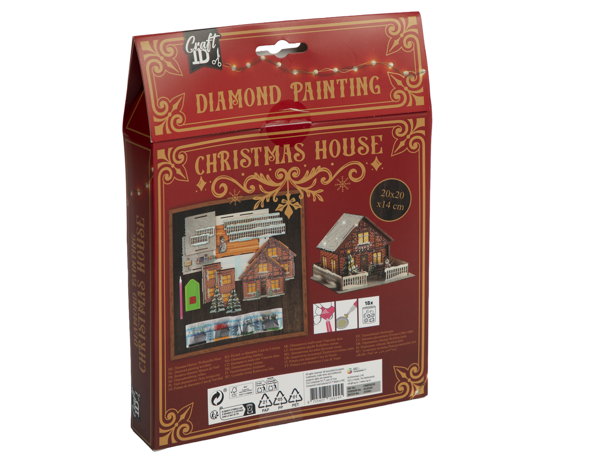 Diamond Painting kersthuisje 3D 2