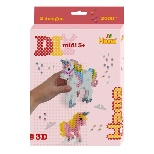 Hama strijkkralen 3D unicorn set 2000 delig