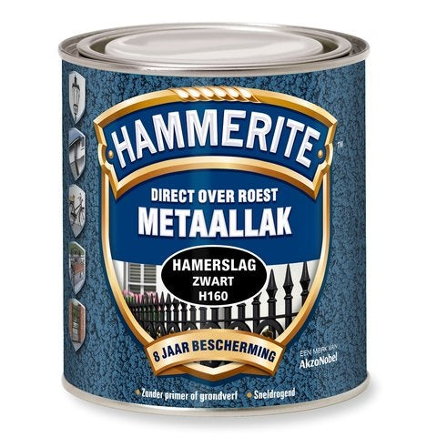 HAMMERITE HAMERSLAG 250 ML H160 zwart