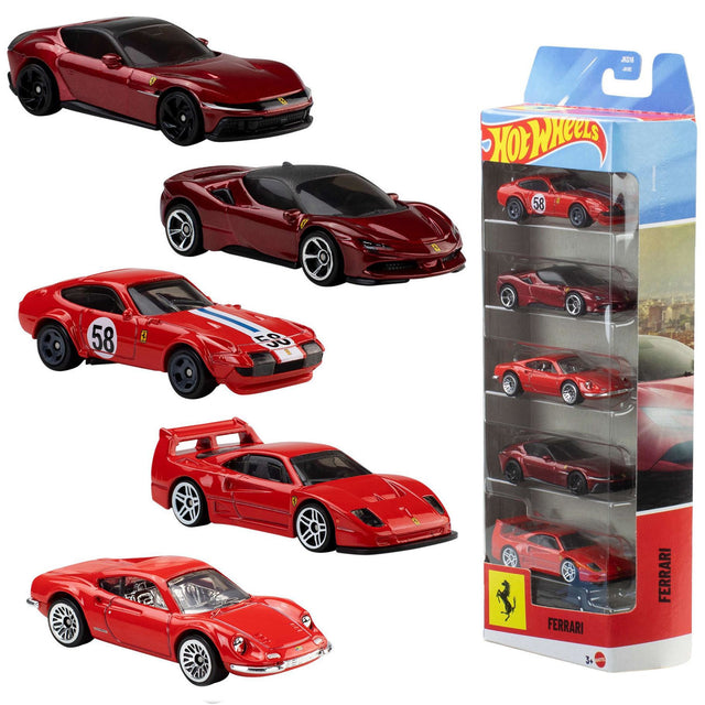 Hot Wheels diecast Ferrari 5-pack