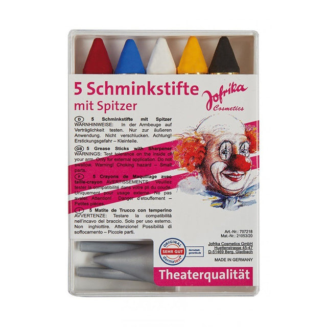 Jofrika schminkstiften x 5 met slijper