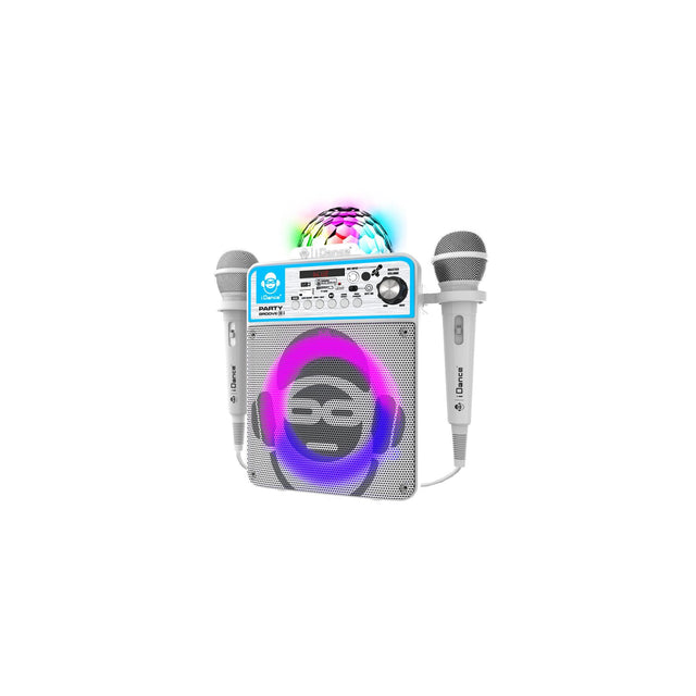 Idance partybox groove karaoke machine met 2 microfoons