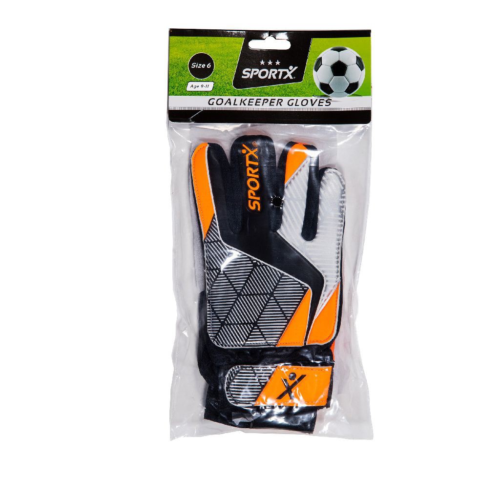 SPORTX KEEPERSHANDSCHOENEN MAAT 6 ORANJE