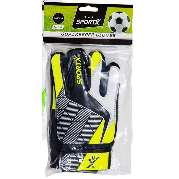 SPORTX KEEPERSHANDSCHOENEN MAAT 6 GEEL