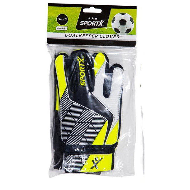 SPORTX KEEPERSHANDSCHOENEN MAAT 6 GEEL