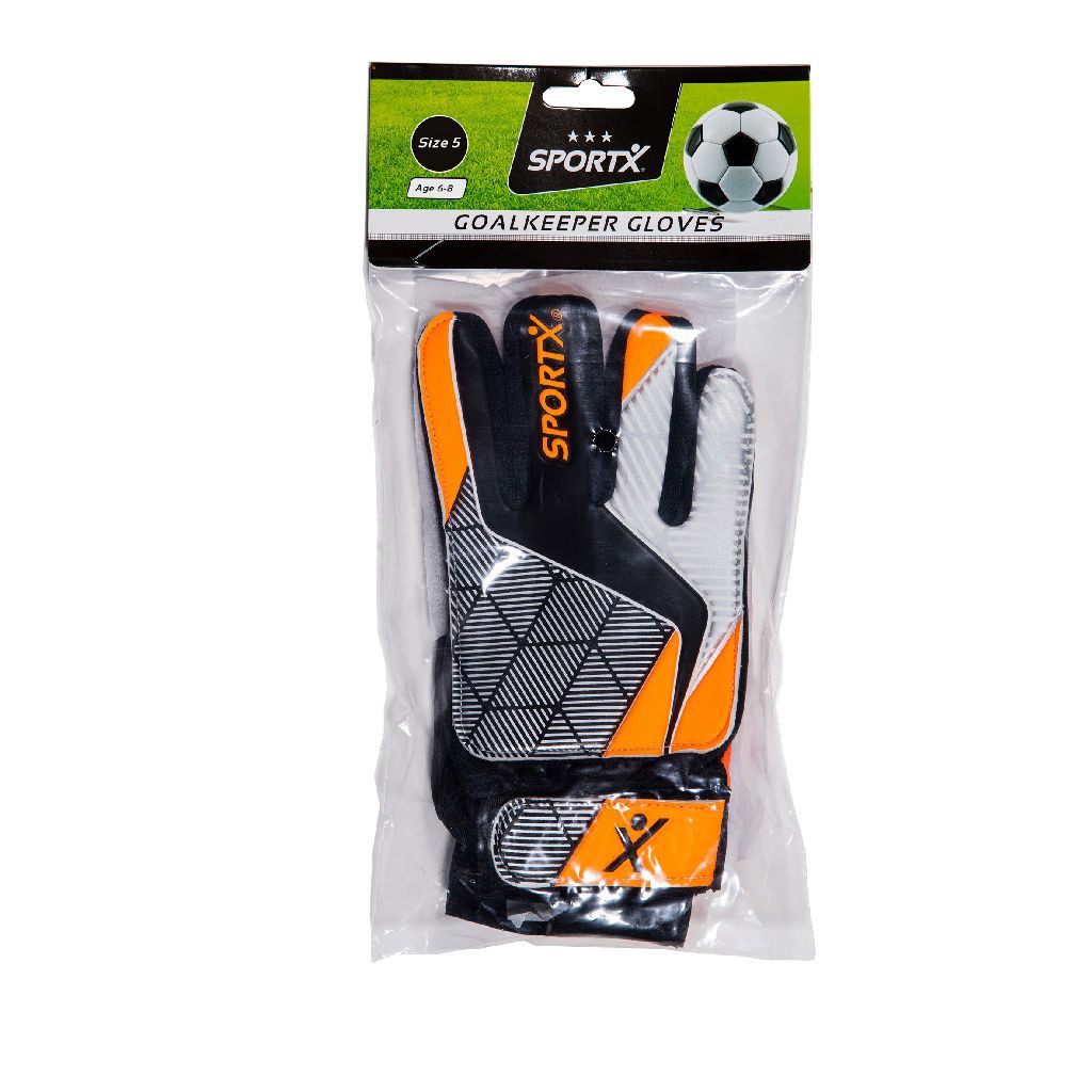 SPORTX KEEPERSHANDSCHOENEN MAAT 5 ORANJE