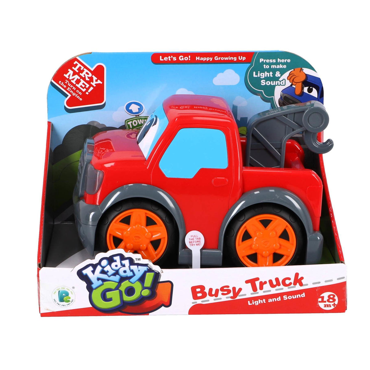 KiddyGo auto pick up truck 19 cm met licht en geluid  rood