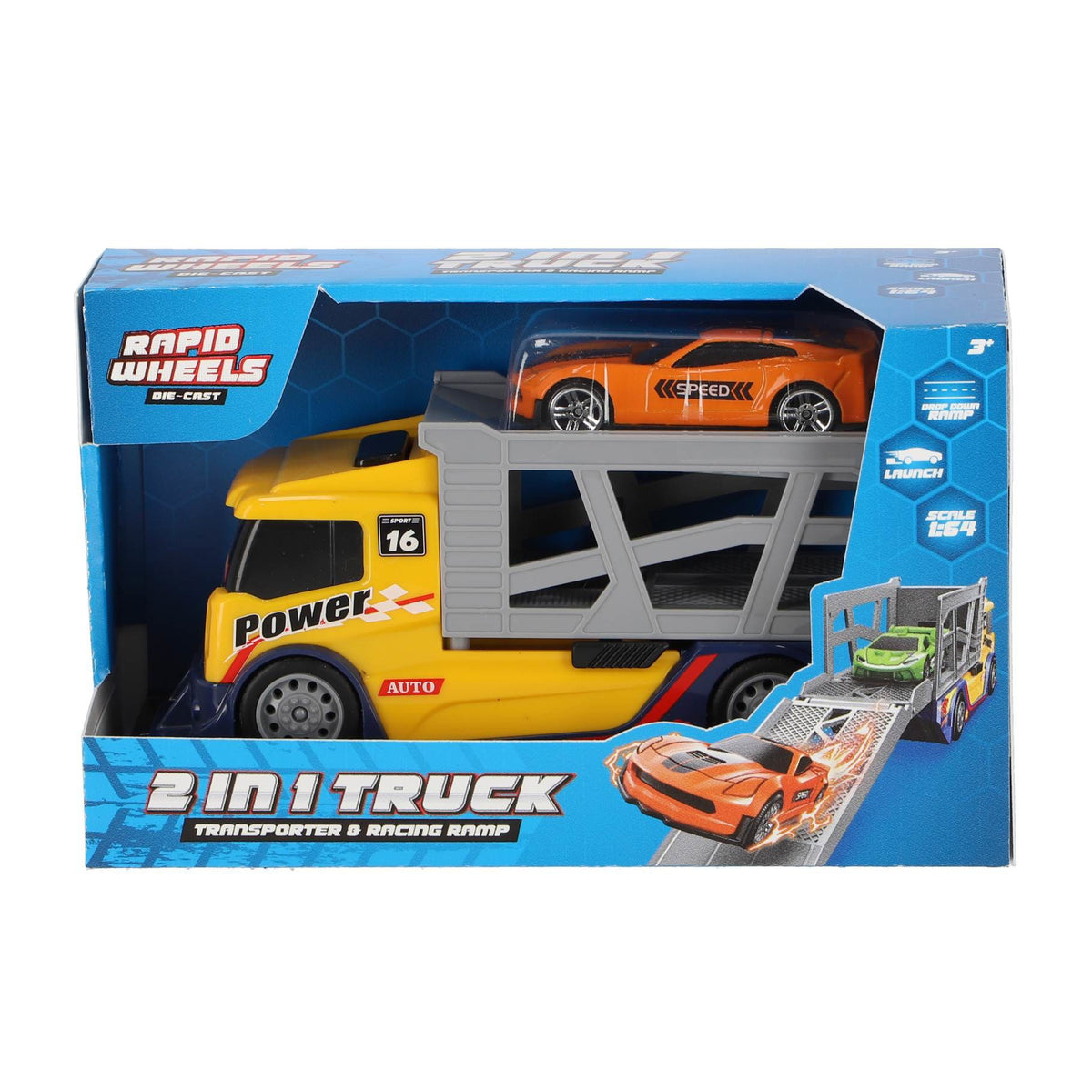 Rapid Wheels Auto transporter + Die cast auto 8 assorti 3