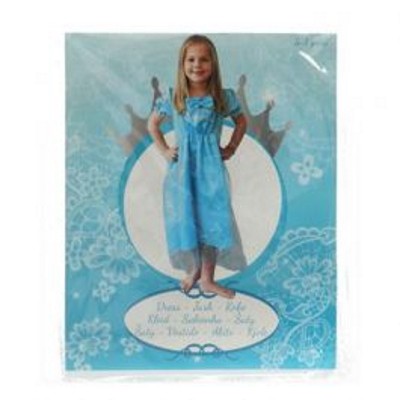 KLEDING PRINSESSEN JURK LANG BLUE 5-7 JAAR