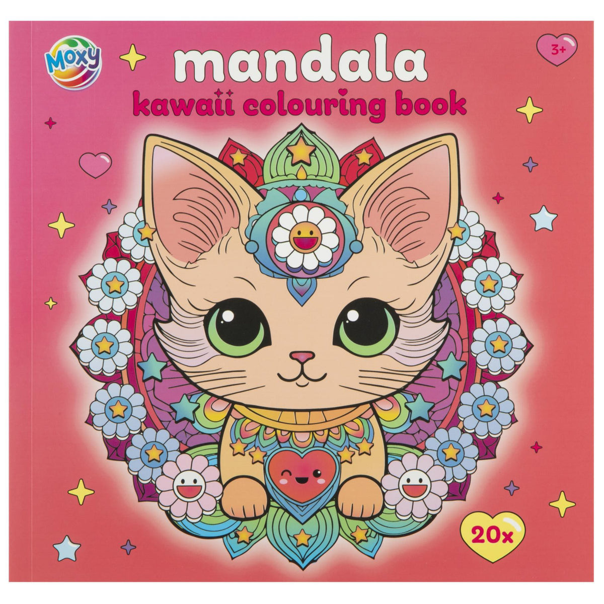 Kleurboek Kawaii mandala poes