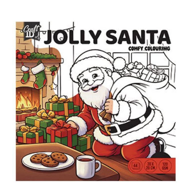Kleurboek Xmas cute & comfy 20 x 20 cm kerstman