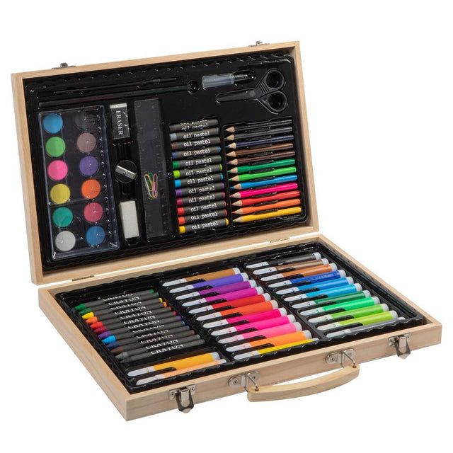 Creafun kleurkoffer kist 86-delig hout