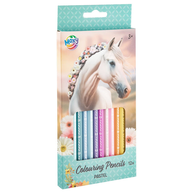 Kleurpotloden pastel Horse collection 12 stuks