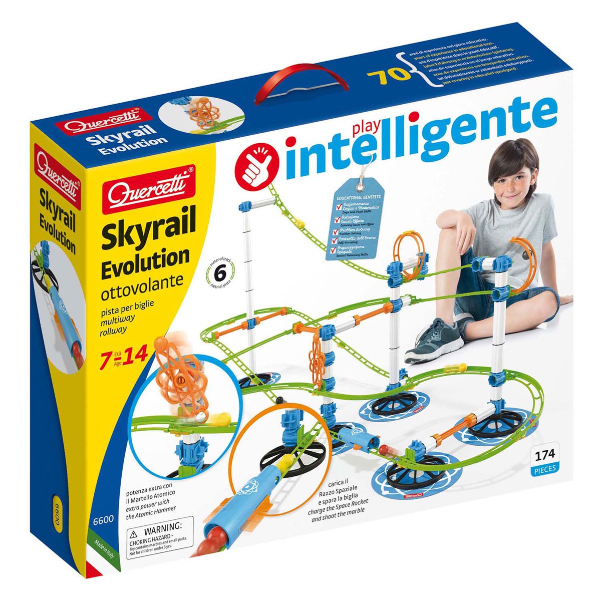 Quercetti knikkerbaan Skyrail Evolution 174dlg.