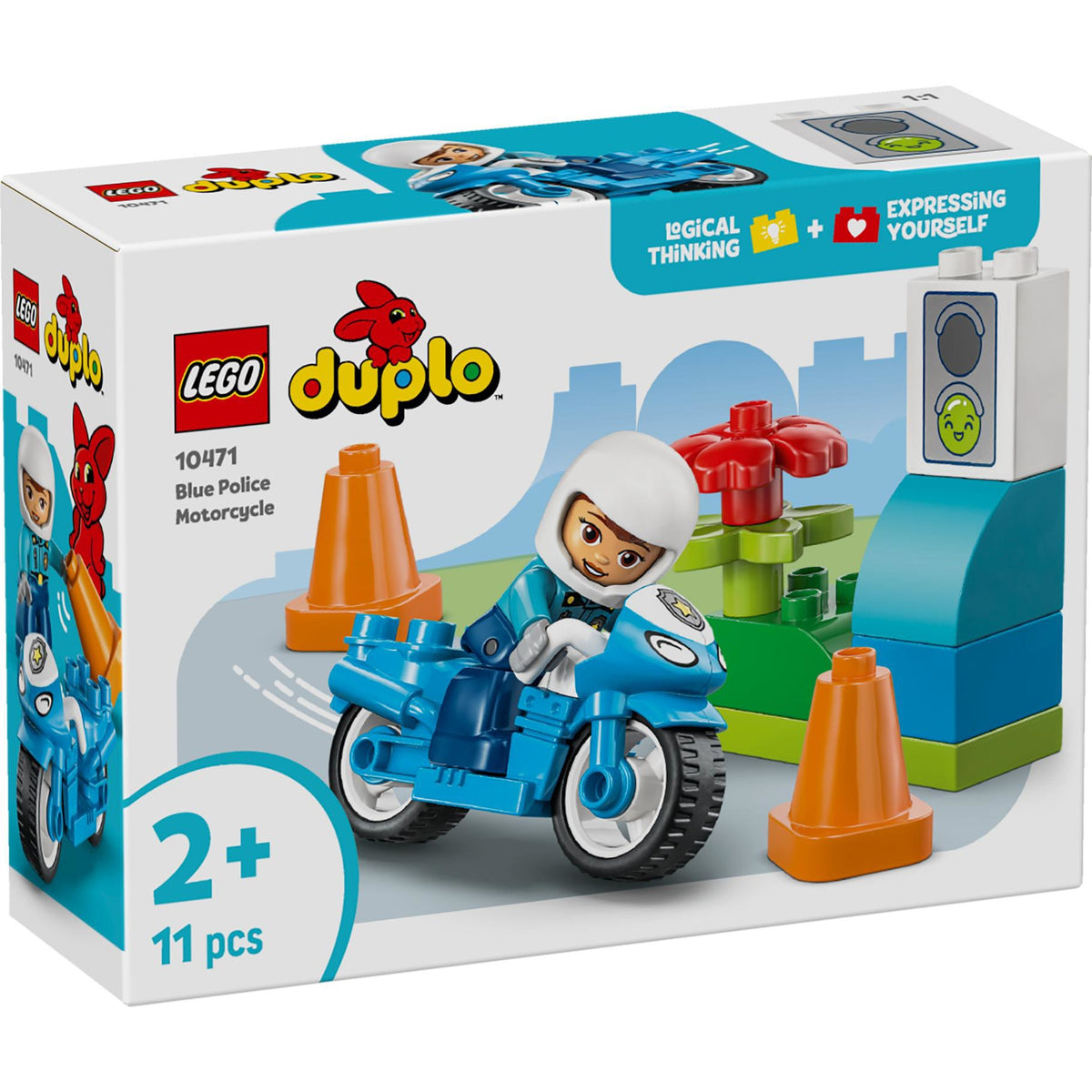 LEGO 10471 Duplo Town Blauwe Politiemotor