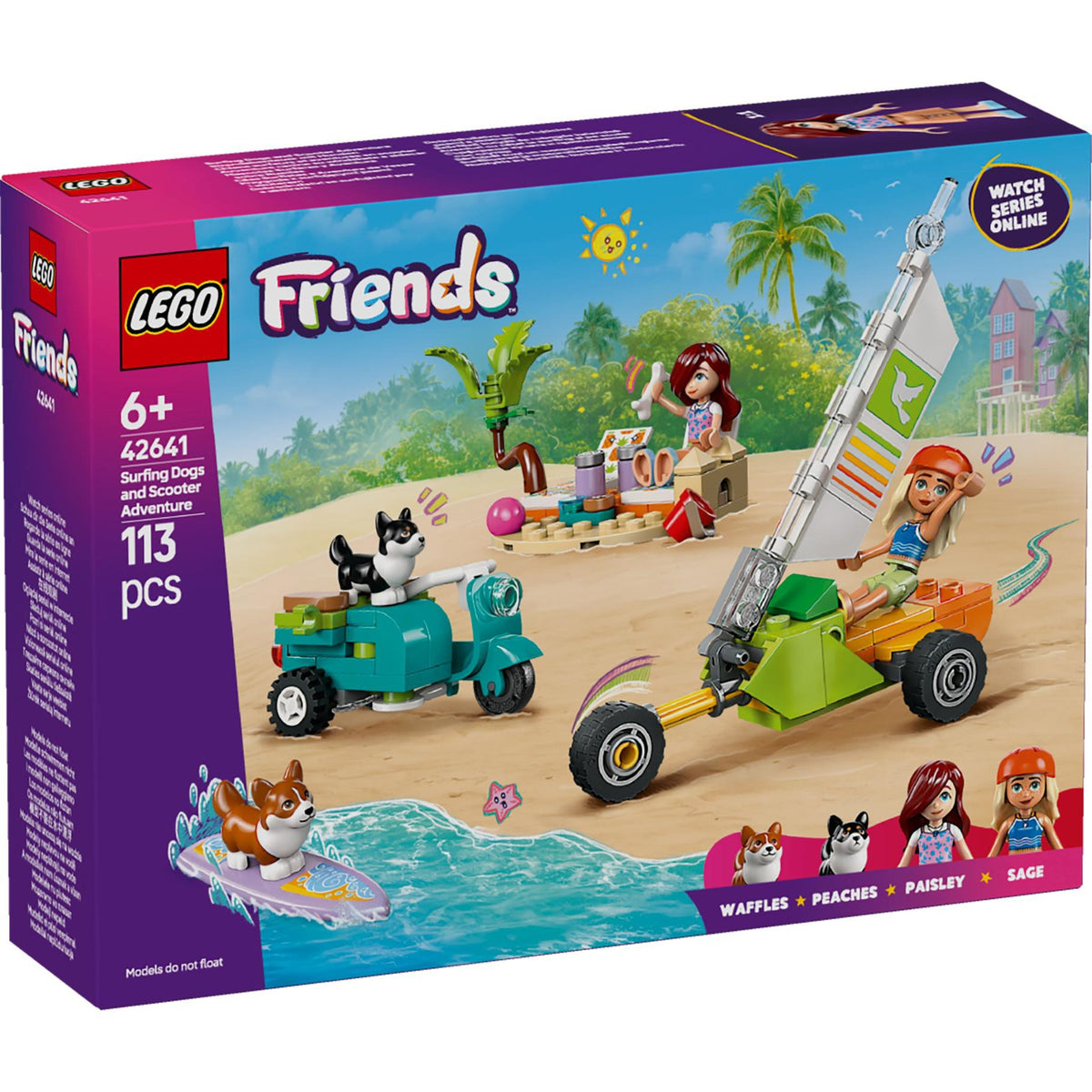 LEGO 42641 Friends Surf- en scooterplezier met de honden