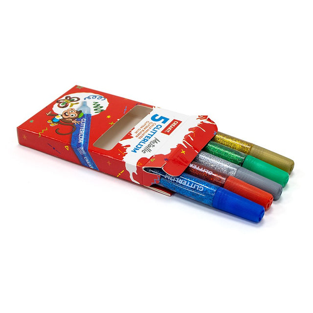 Glitterlijmpennen 5 stuks