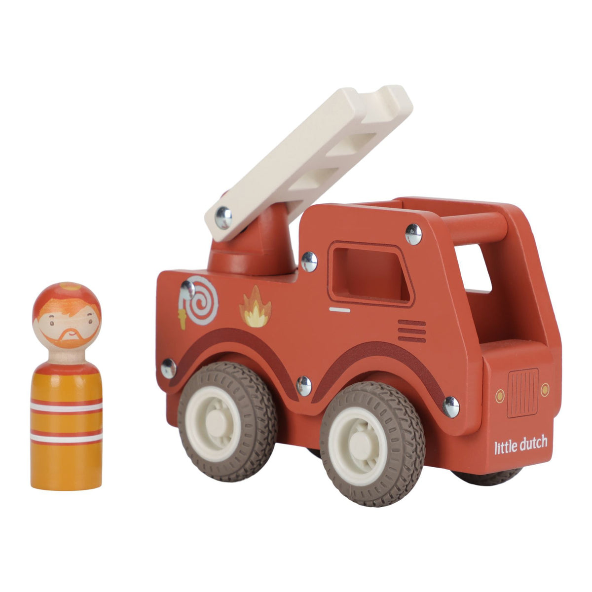 Little Dutch brandweerwagen met pegdoll fsc