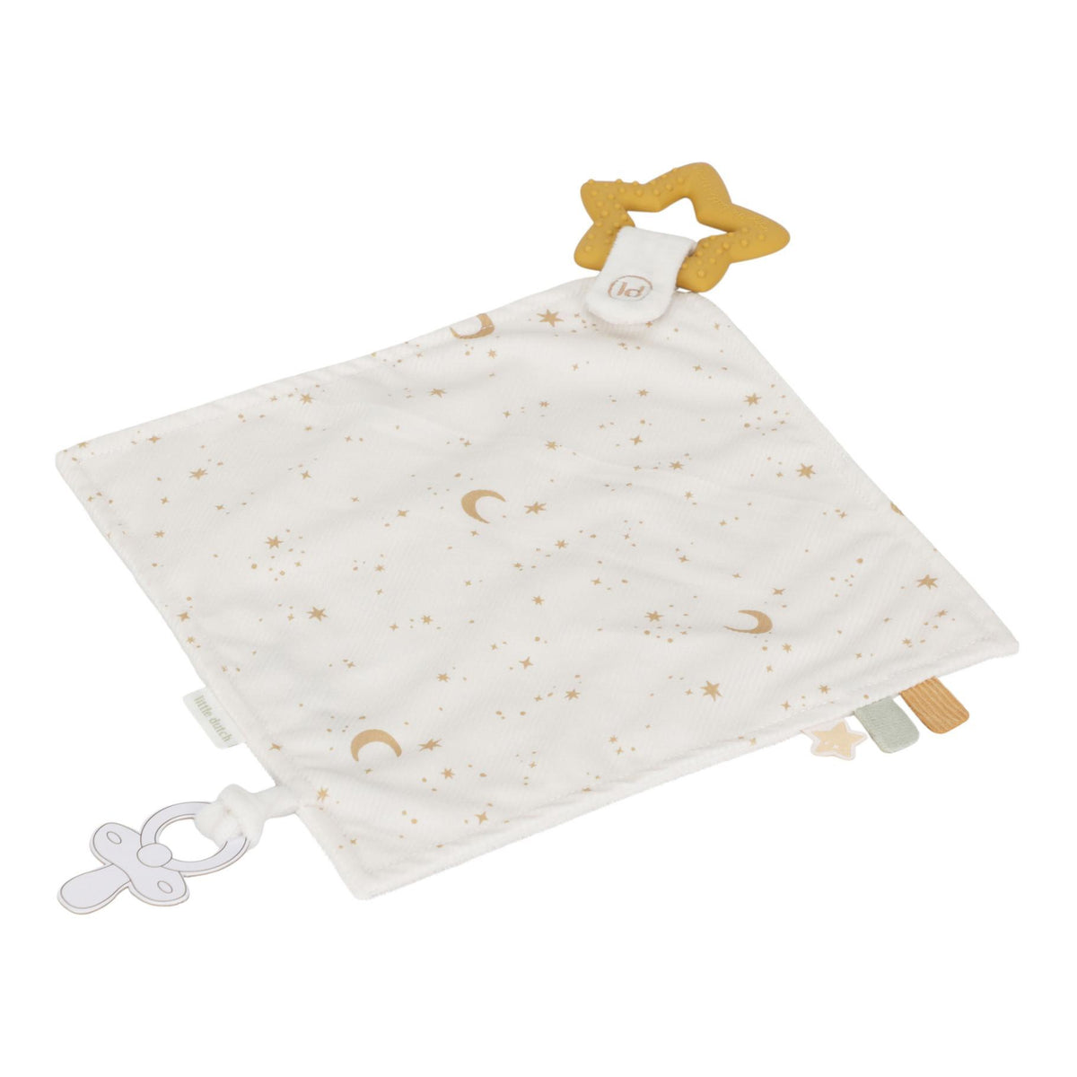 LD knuffeldoekje met bijtring newborn naturals
