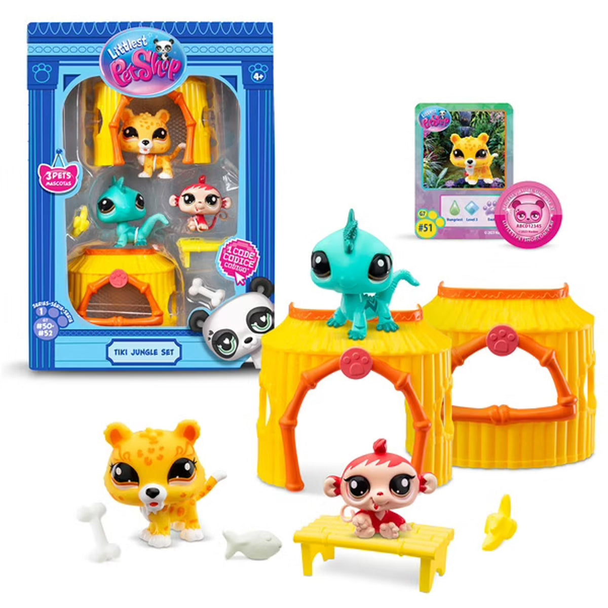 Littlest pet shop playset themed jungle 3-pack
