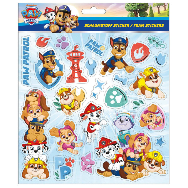 Foam stickers met glittereffect Paw Patrol