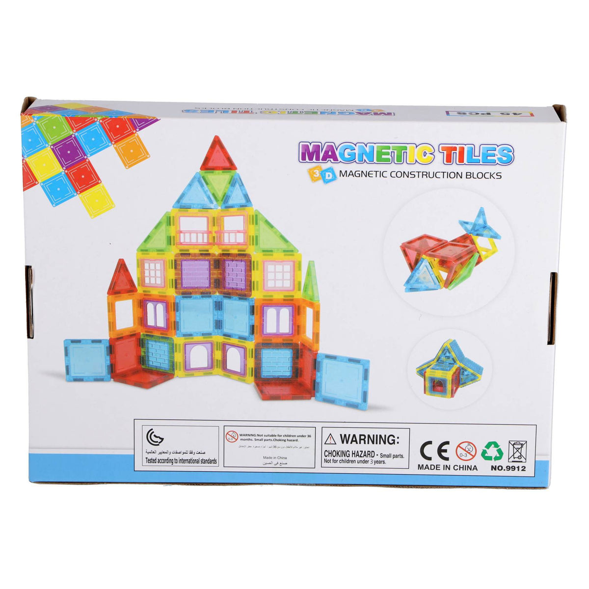 Magnetische tegels 45 delig 6,5 cm 2