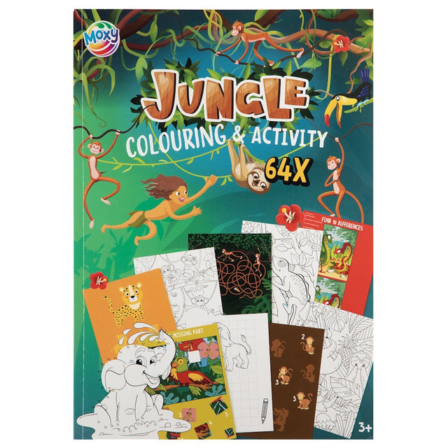 Moxy Kleur en activiteitenboek jungle A4 - 64 vellen