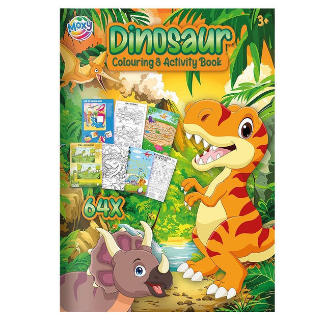 Moxy Kleur en activiteitenboek dinosaur  A4 - 64 vellen