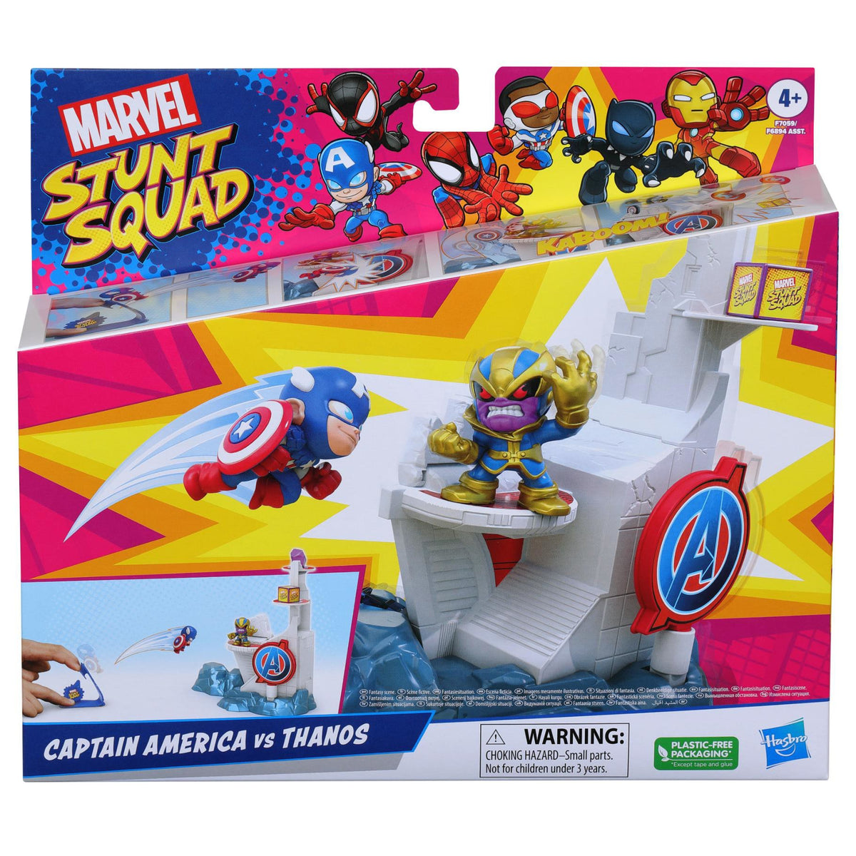 Marvel Stunt Squad Speelset Groot captain america vs thanos
