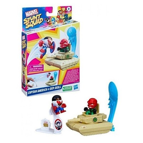 Marvel Stunt Squad Speelset Klein captain america vs red skull