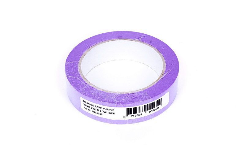 MASKING TAPE PURPLE 25MMX50M LOW  TACK
