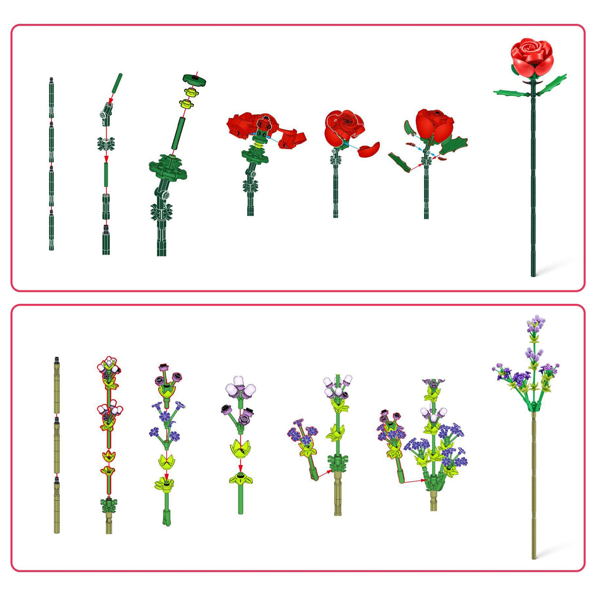 Max bricks Bloemen Rozen Assorti 2