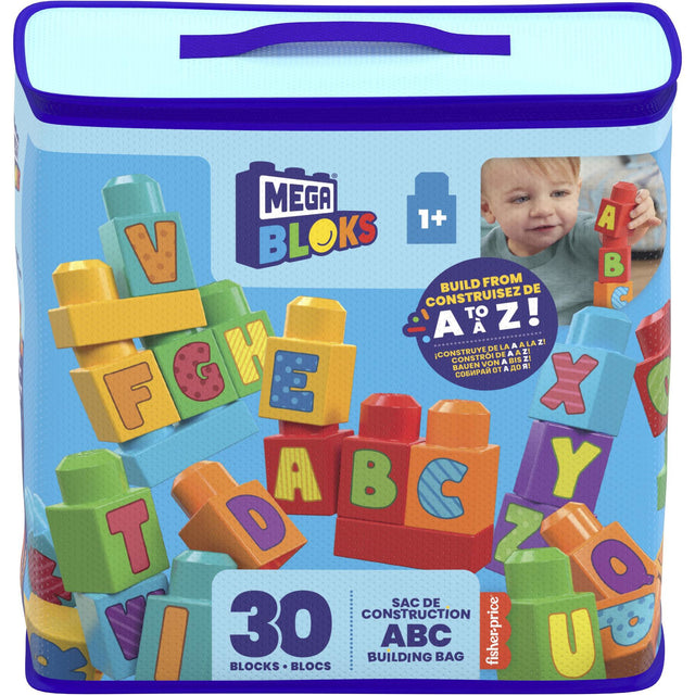 MEGA BLOKS ABC BLOKKENTAS 30 STUKS