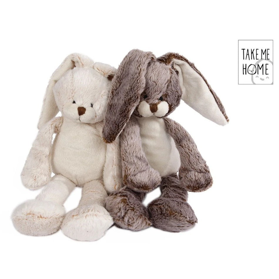 Take Me Home konijn pluche zittend29 cm  wit