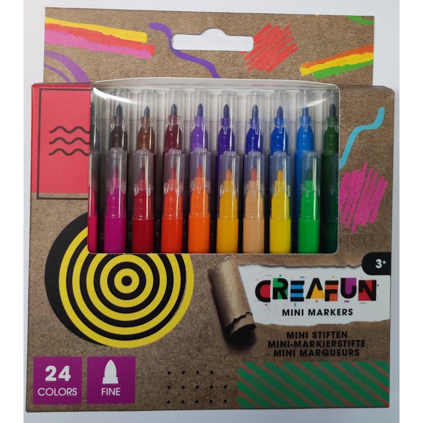 Mini markers stiften 24 stuks Creafun