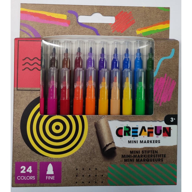 Mini markers stiften 24 stuks Creafun