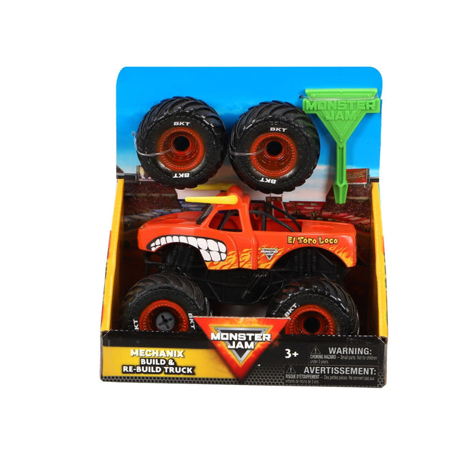 Hot Wheels Monster Jam Mechanix 1:32 Build 'N Re-Build El Toro Loco