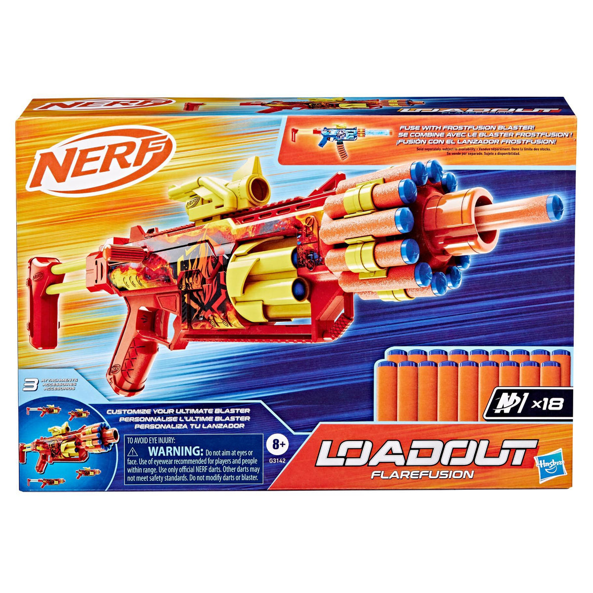 Nerf loadout flarefusion + 100 darts extra gratis
