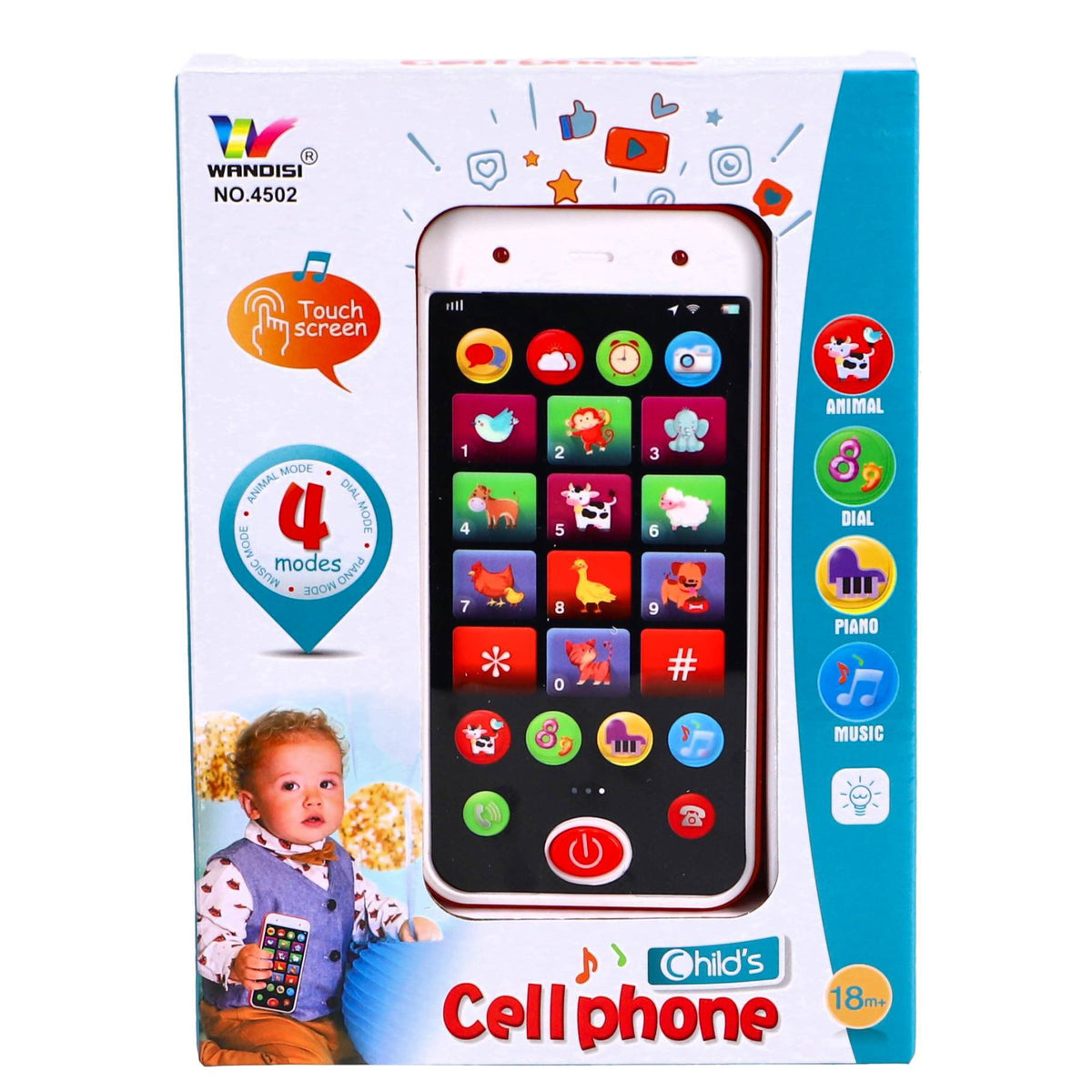 Mobiele telefoon met licht en geluid