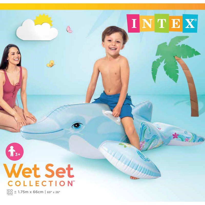 Intex Tropical Dolfijn ride-on 175x66cm