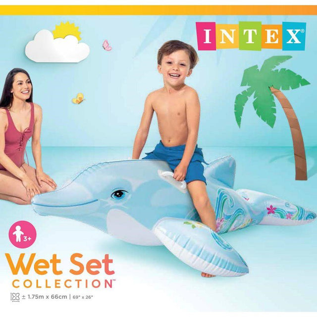 Intex Tropical Dolfijn ride-on 175x66cm