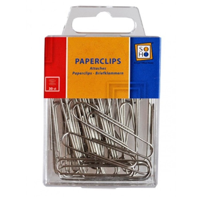 SOHO Paperclips groot zilver 30 stuks