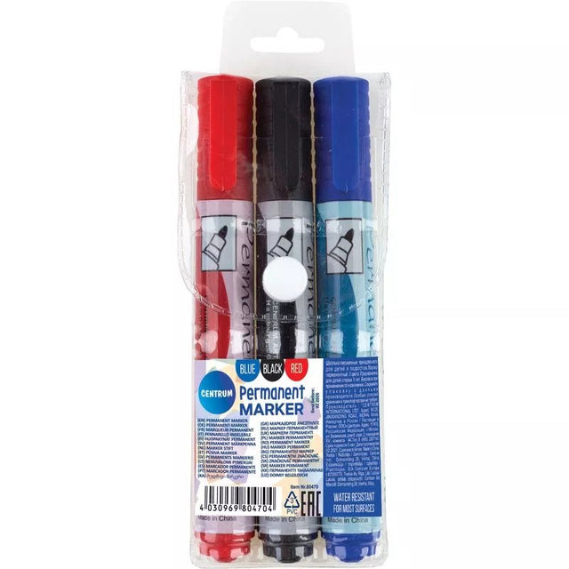 3 stuks  Permanent markers in etui