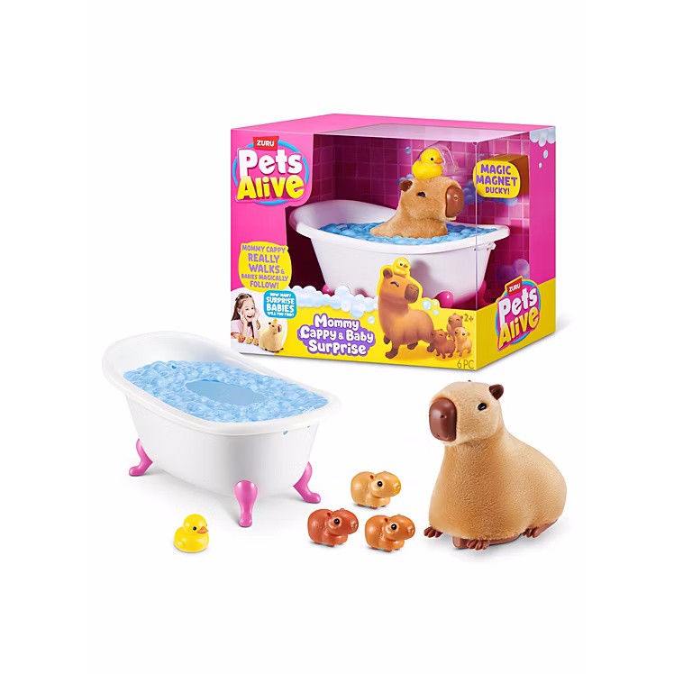 ZURU Pets alive mommy capybara & baby surprise