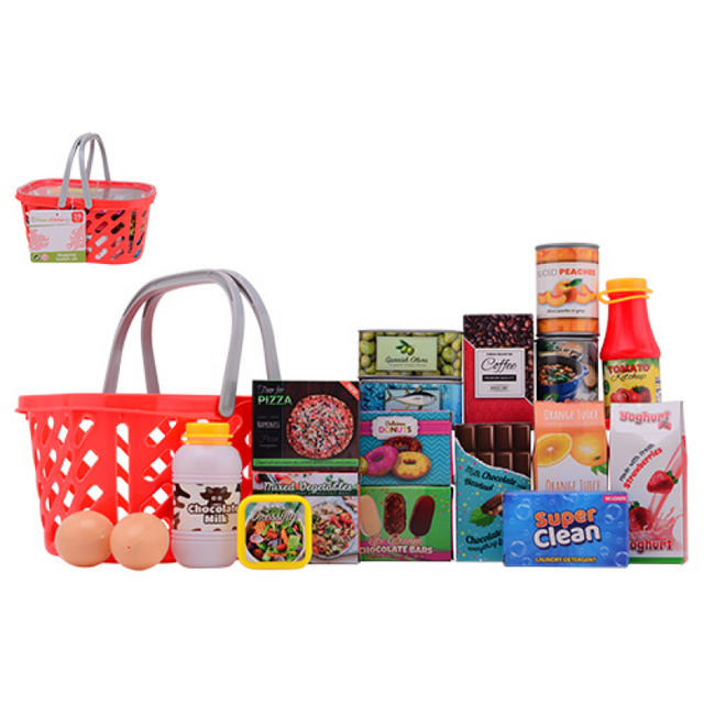 Home and Kitchen winkelmand met boodschappen