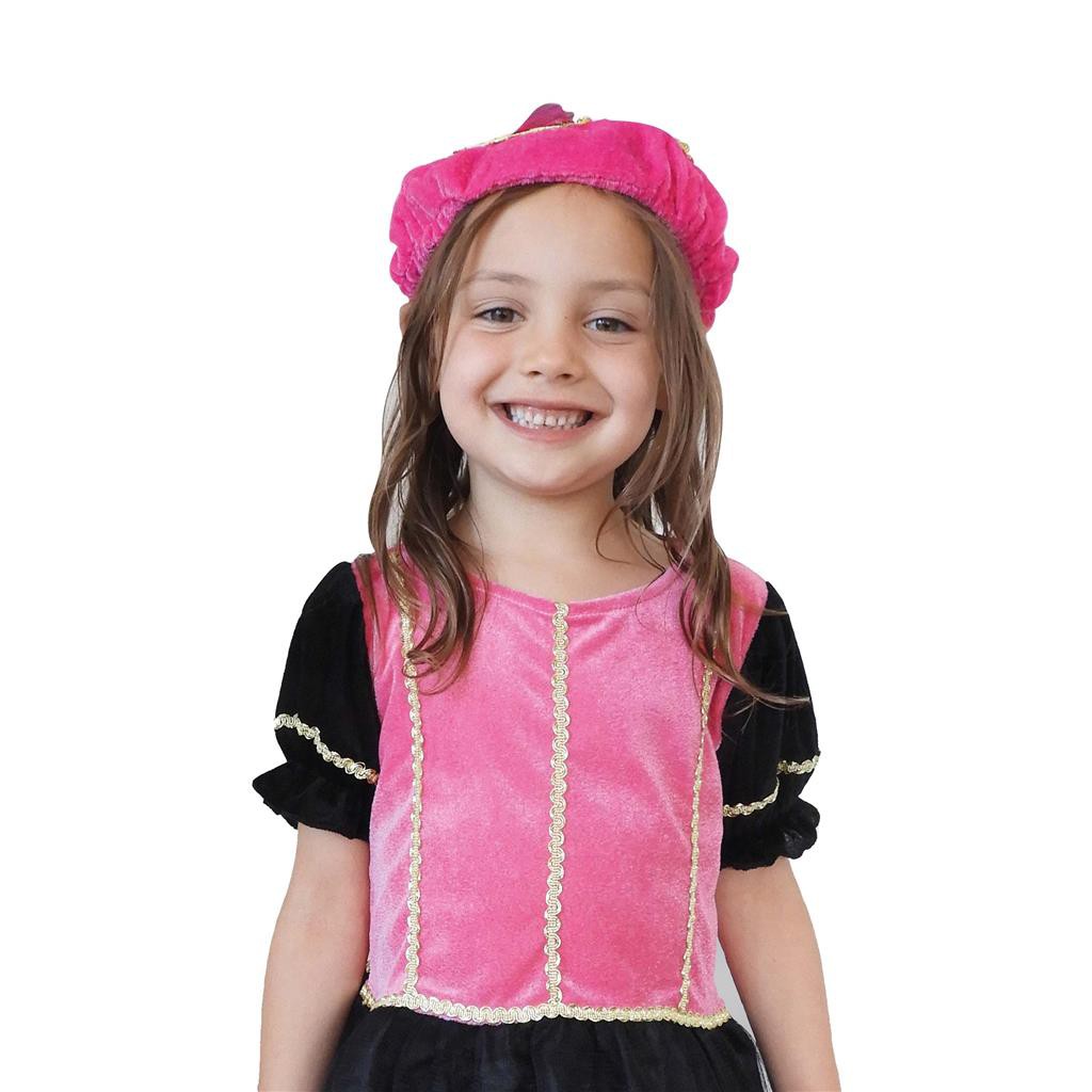 PIETEN BARET ROZE MET VEER