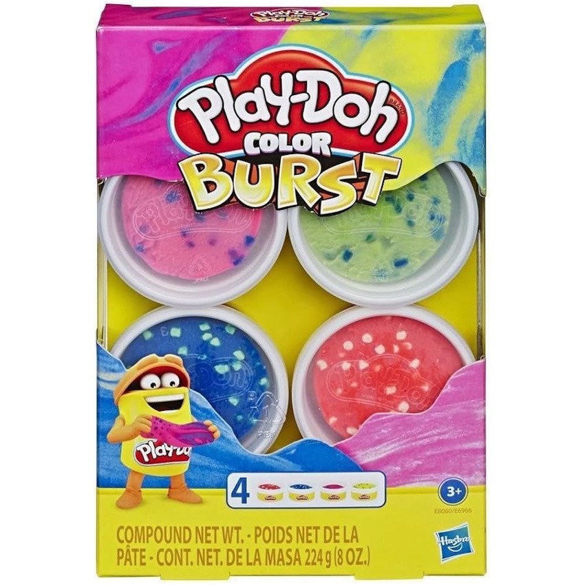 Play-doh Kleur Explosie 4-Pack rose